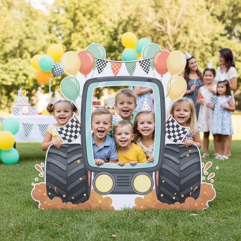 Monster Truck Birthday Photo Booth Prop, Kids Party Decor (digital ...