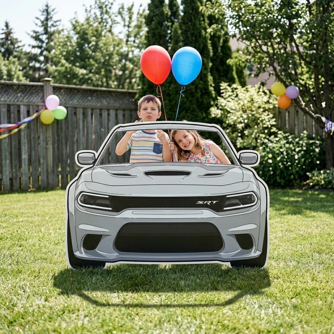 Modern Muscle Car Photo Booth Prop | Racing Theme Party Cutout (digital ...
