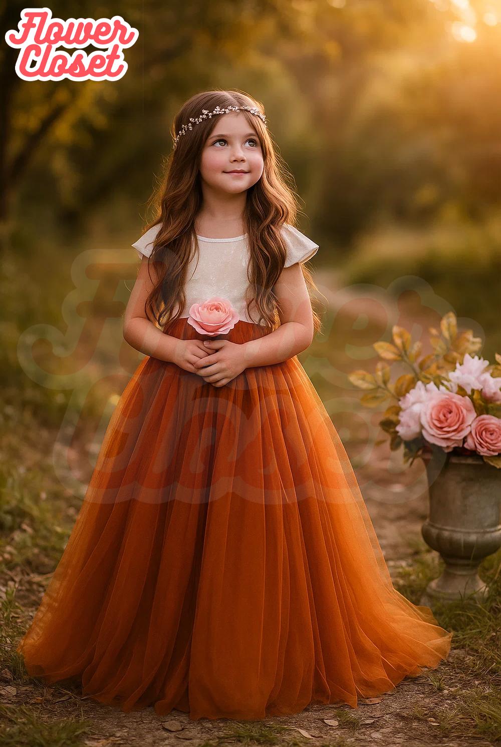 Fall Color Flower Girl Dress - Etsy Fall Color Flower Girl Dress - Etsy