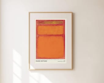 Mark Rothko Print - Red Orange Painting Large Abstract Wall Art for ...