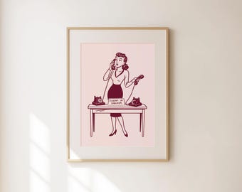 Fluent in Sarcasm Print, Retro Living Room Decor, Funny Print, Offensive Wall Art, Minimalist Home Office Humor, Quirky Print, Office Decor