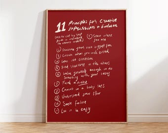 Creative Studio Decor, Office Wall Art, Inspiring Quote for Creatives, Aesthetic Productivity Decor, Gift for Creative Minds, Office Poster