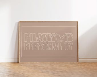 Pilates Poster, Funny Pilates Wall Art, Retro Pilates Studio Decor, Gift for Pilates Lover, Hot Girly Print, Modern Fitness Wall Decor