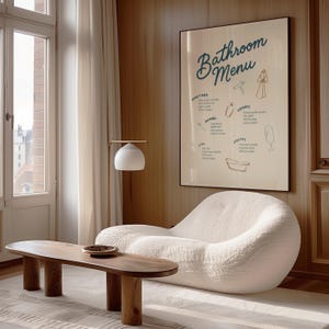 Bathroom Wall Art, Retro Bathroom Poster, Girly Preppy Restroom Decor ...