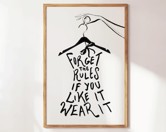 Fashion Print, Fashion Gift, Vogue Print, Feminist Wall Art, Preppy Wall Decor, Trendy Bedroom Apartment Decor, Hot Girls Print, Glamor Art