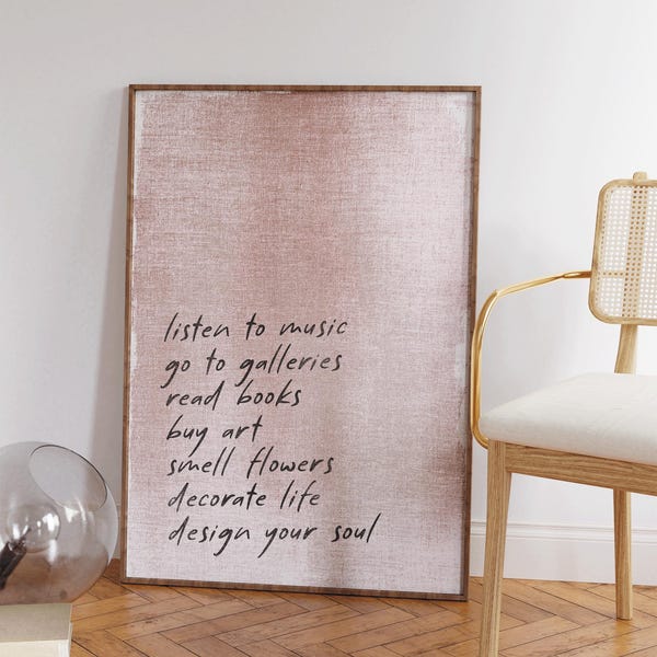 Romanticize Life Art - Self Love Wall Art - Aesthetic Apartment Decor - Inspiring Quotes - Motivational Gift - Minimalist Typography Print