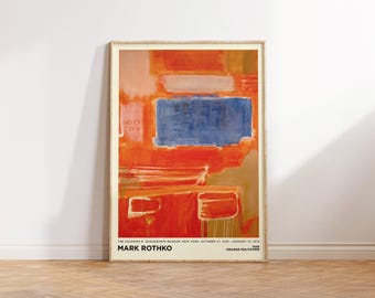 マーク・ロスコ プリント - オレンジ色の絵画 大きな抽象画 リビング