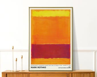 マーク・ロスコのプリント - 明るいオレンジ、黄色、赤の絵画
