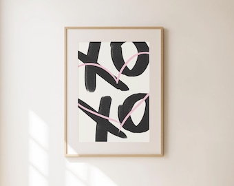 Xoxo Print, Girly Wall Art, Kisses Print, Retro Apartment Decor, Trendy Gallery Wall, Preppy Poster, Girly Gift, It Girl Dorm Decor