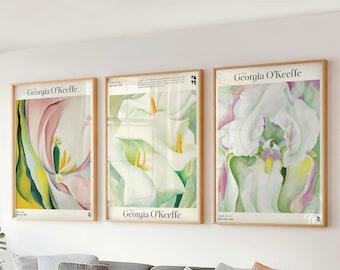 Set of 3 Wall Art Georgia O'keeffe Prints - My Front Yard