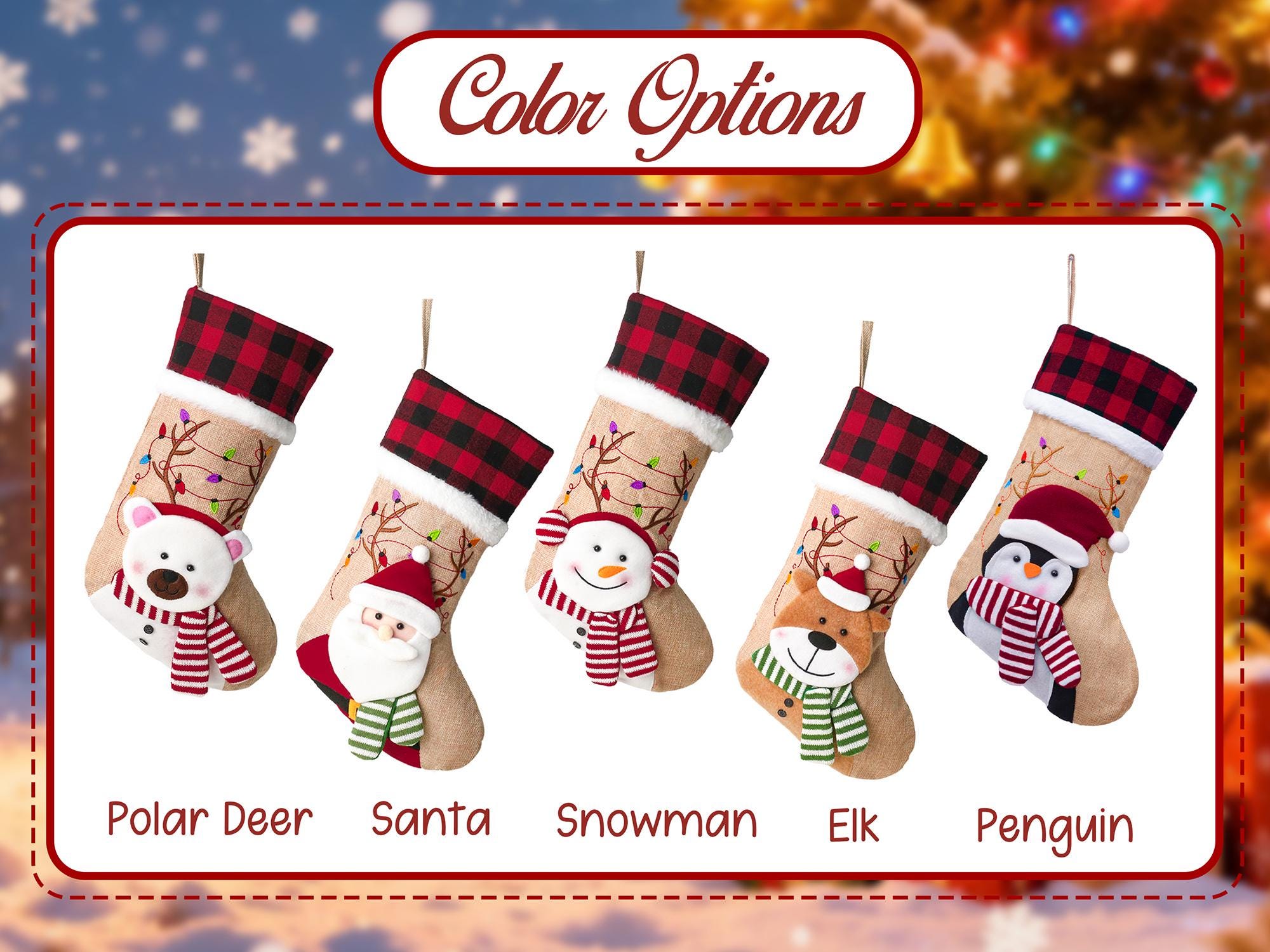 Gepersonaliseerde 3D-kerstsokken, kerstsokken voor het hele gezin, kerstsokken met naam, monogramsokken, kerstcadeau - België