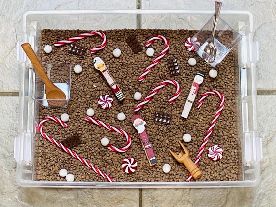 Hot Chocolate Sensory Bin: Winter Kids Activity Kit