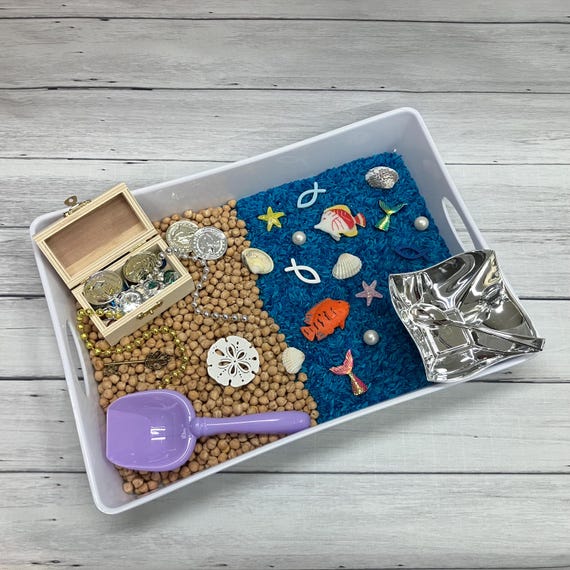 Treasure Island Pirate Sensory Bin: Kids' Ocean Activity Kit