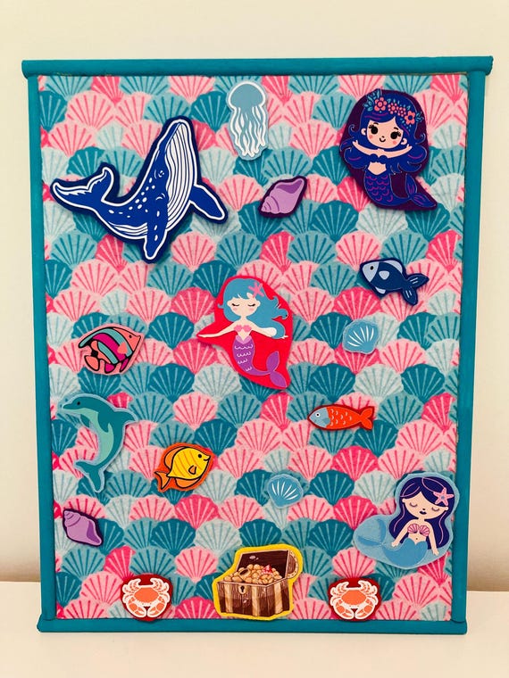 Handmade Mermaid Felt Play Set: Sensory Alphabet Learning Toy