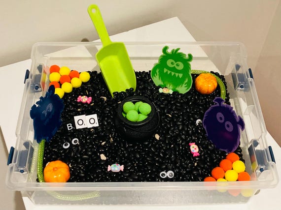 Trick or Treat Halloween Sensory Bin: Kids' Sensory Activity Kit