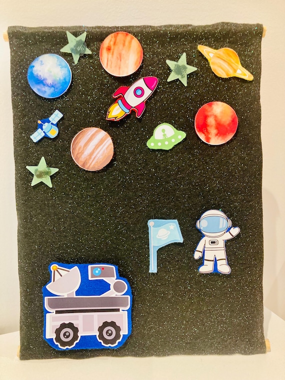Outer Space Montessori Sensory Felt Play Set for Kids - Homeschool Learning Gift - Autism Sensory Toy - Calm Down Kit