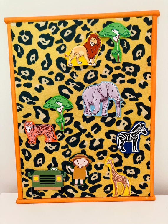Handmade Safari Animal Felt Play Set: Sensory & ABC Learning