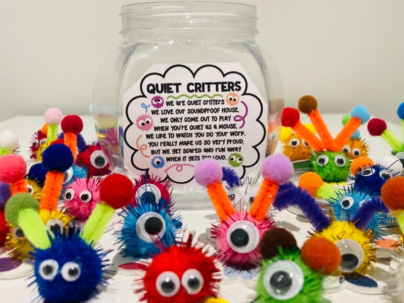 Handmade Quiet Critters - Classroom Listening Aid - Set of 30