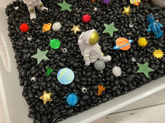 Astronauts in Space Sensory Bin: Kids' Discovery Activity Kit