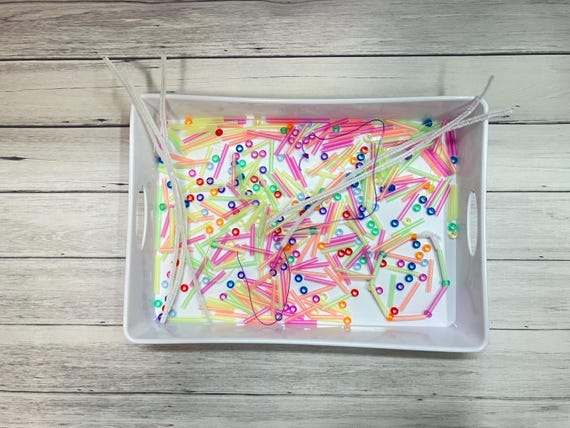 Threading Sensory Bin: Fine Motor Skills Activity Kit