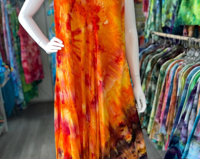 Fiery Bali Rayon Hand Dyed Tank Dress