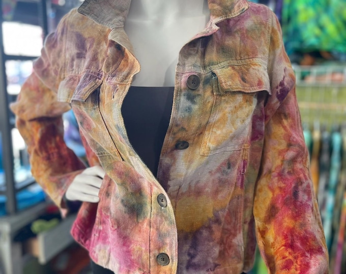 100% Linen Nicole Miller Jacket Women