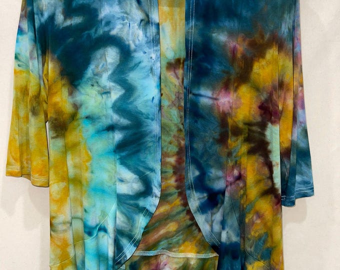 Top Layer Cardigan Type Cover Over Stunning Hand Dyed Tie Dye