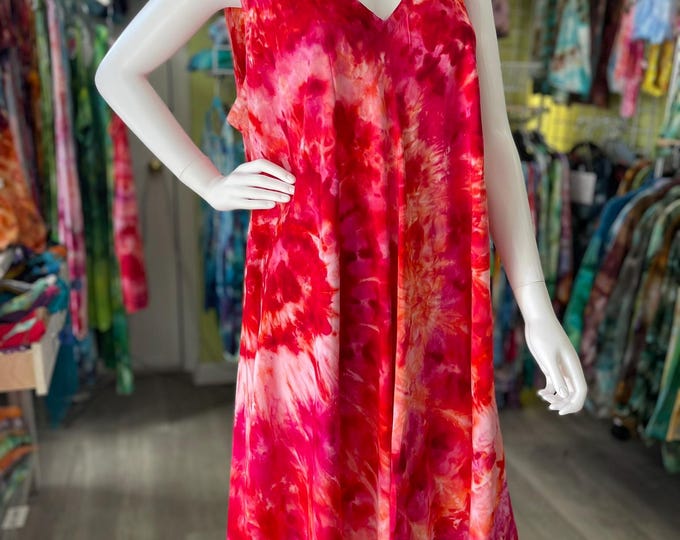 Bold Hand Dyed Tank Dress Plus Size Rare Find