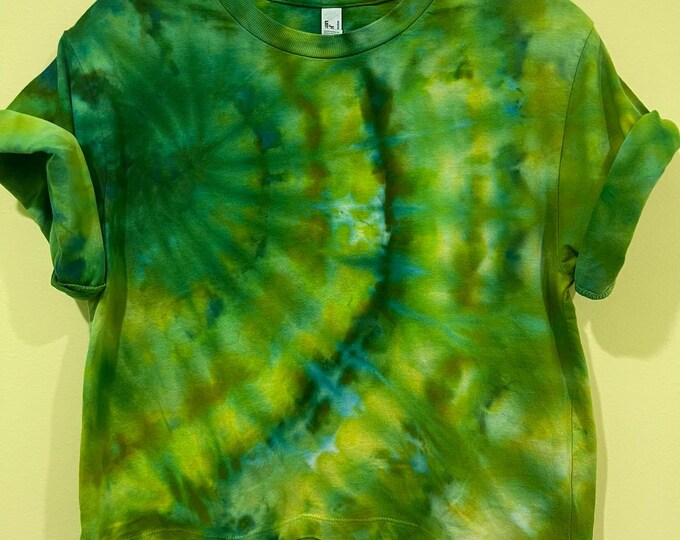 100% Cotton Hand Dyed Tie Dye American Apparel Crop Women's T Shirt