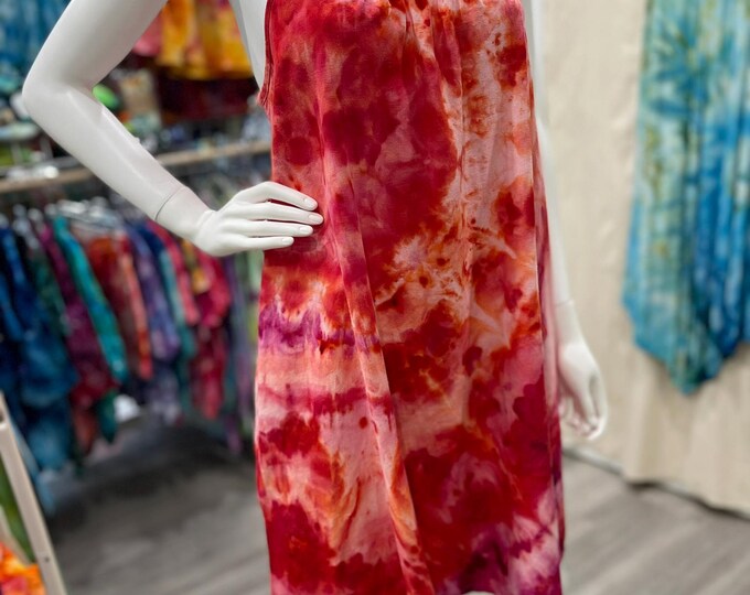 Linen Rayon Short Summer Dress With Pockets