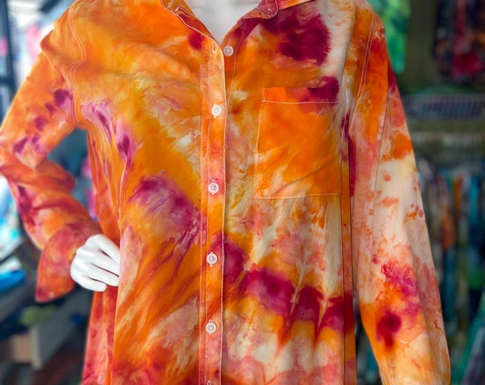 Sunny Bright Lightweight Rayon Blouse size medium