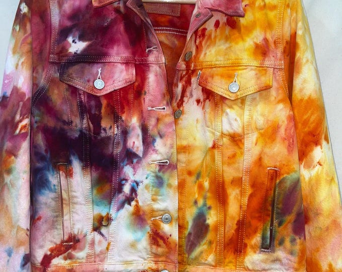 Hand Dyed Levi Strauss Bold Bright Unique Boyfriends Jacket