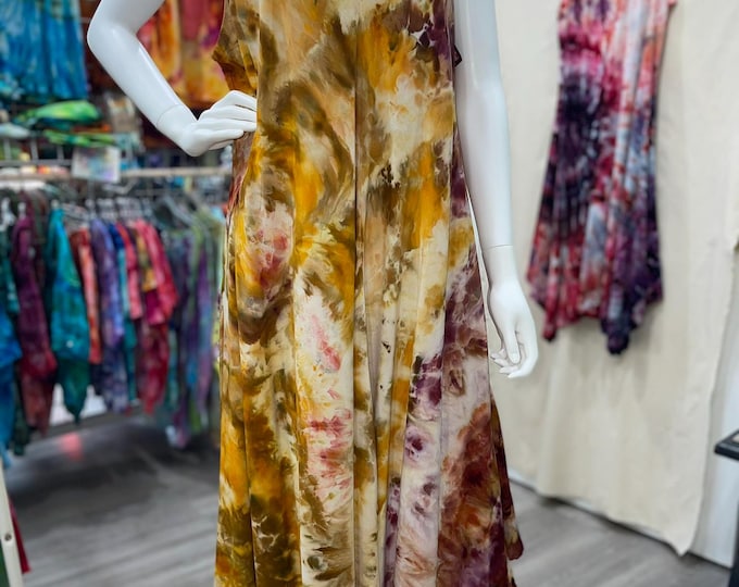 Bali Rayon Light Weight Scarfed Hemline Summer Fun Dress