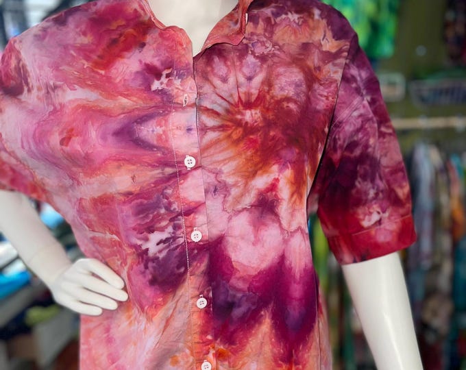Stunning Cotton Hand Dyed Tie Dye Women's Blouse
