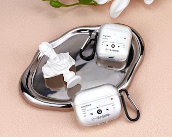 Custom Music Code AirPods Case Album Cover for AirPods 1/2/3/4 Gen AirPods Pro 1/2/3, Personalized Clear AirPods Cover, Christmas Gifts
