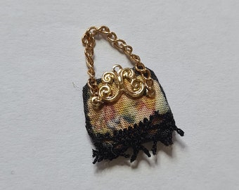 Miniature Victorian Handbag, 1/12 scale