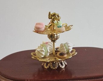 Dollhouse Patisserie French Cake Stand , 1/12 scale
