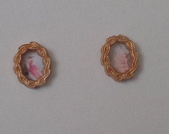 Dollhouse Miniature, shabby chic dollhouse decor, miniature frame , scale 1/48