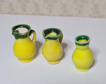 Three Vintage Miniature  Jars