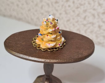 Dollhouse miniature christmas cookie trees cake, 1/2 scale