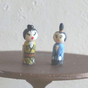 Pareja de muñeca Kokeshi, escala 1:12