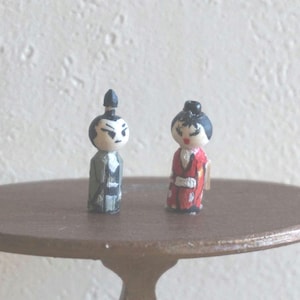 Pareja de muñeca Kokeshi, escala 1:12