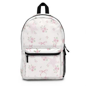 Floral Pattern Backpack for School, Travel, Floral Backpack, Cute Daypack, Gift for Her, Stylish Student Bag