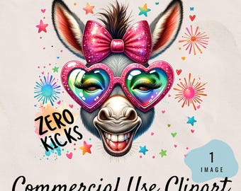 Burro Engraçado Brilhando Peidos PNG: Clipart de Mula Engraçado (Download Digital)