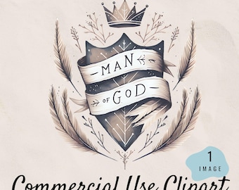 Man of God Rooted in Christ PNG, Christian Digital Download, Faith Sublimation Design, Gift for Him