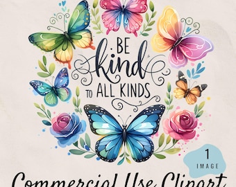 Be Kind to All Kinds Boho Floral PNG, Inspirational Design, Kindness Quote, T-Shirt Sublimation Download