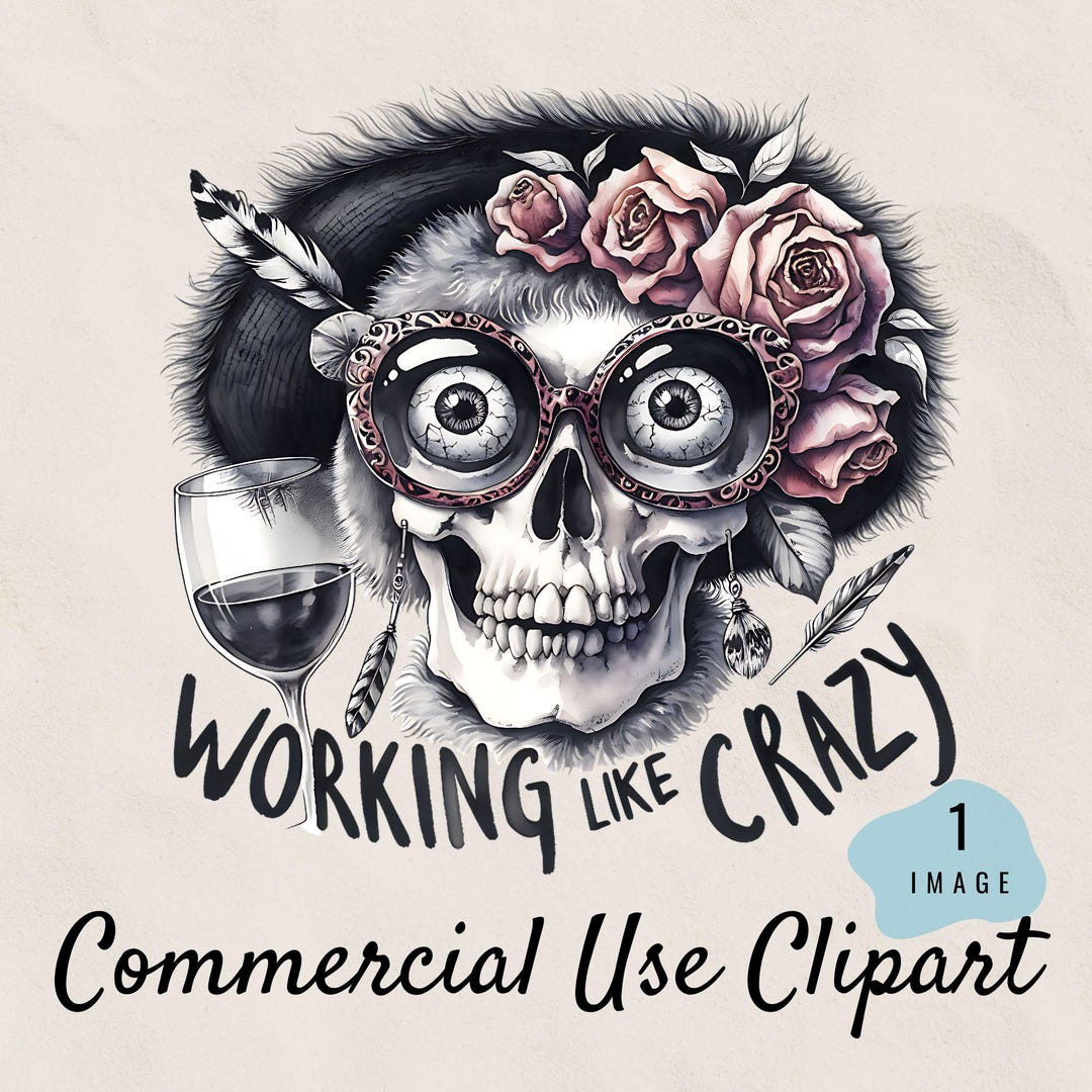 Working Like Crazy PNG, Funny Sarcastic Clipart, Digital Download for ...