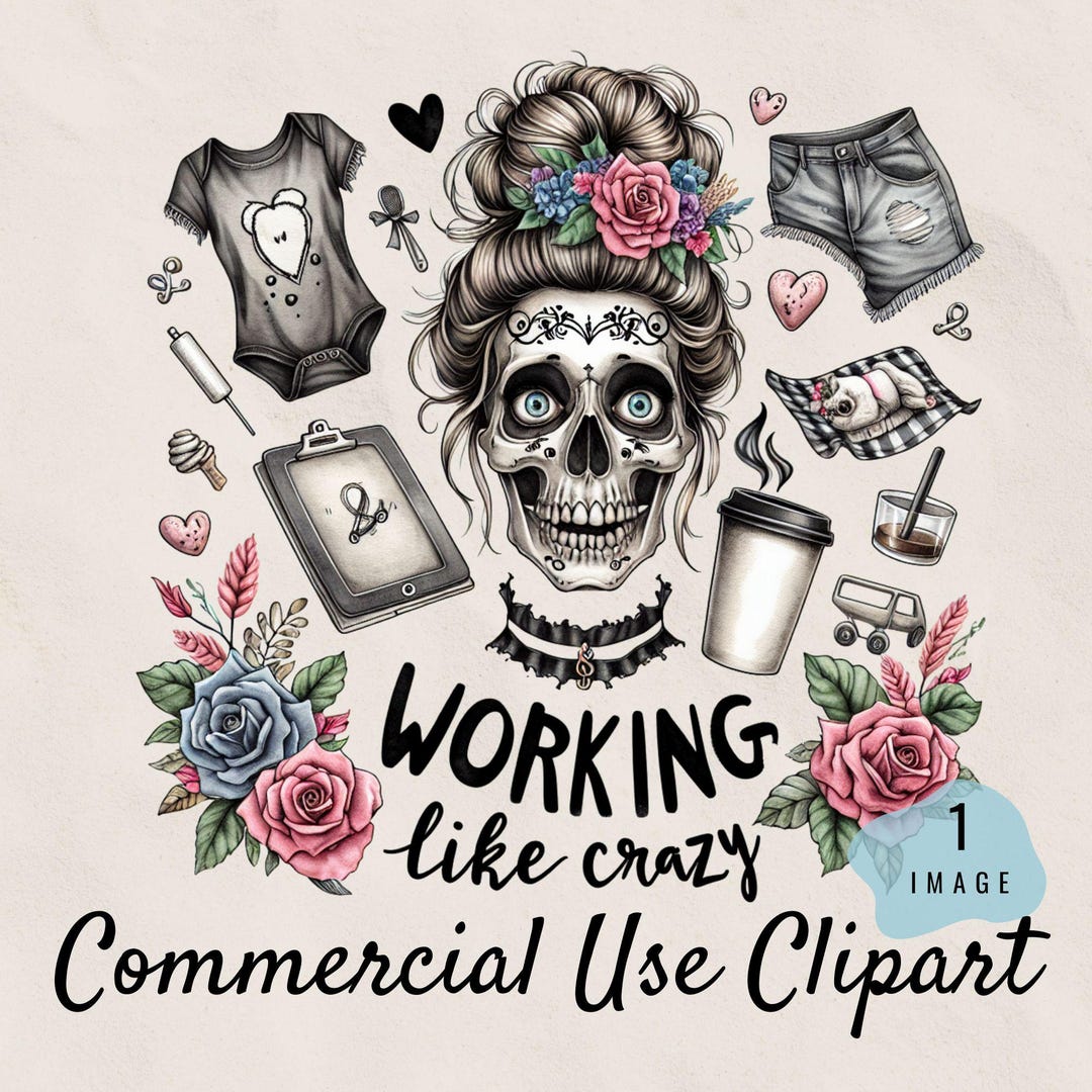 Working Like Crazy PNG, Funny Sarcastic Clipart, Digital Download for ...