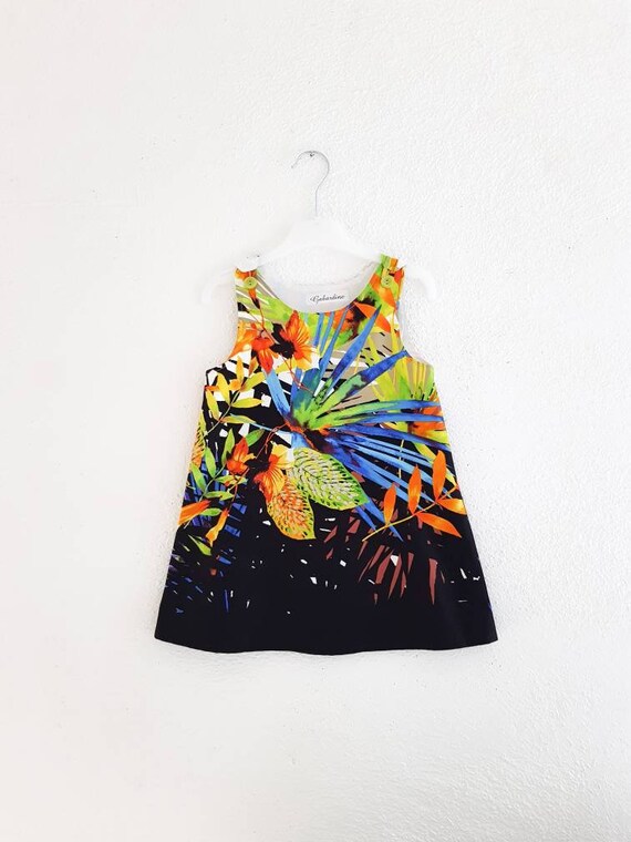 Robe Jungle Tropical Bebe Fille En Coton Imprime Noir Jaune Etsy Robe Jungle Tropical Bebe Fille En Coton Imprime Noir Jaune Etsy