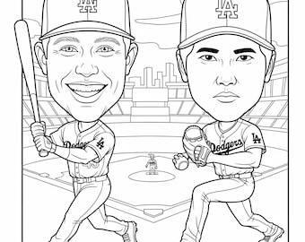 Home Run Heroes: An MLB Players Coloring Book